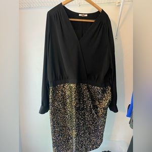 Festive Black and Gold Dress